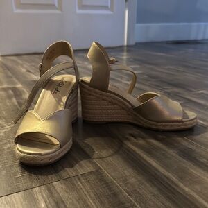 Gold Wedge Sandals